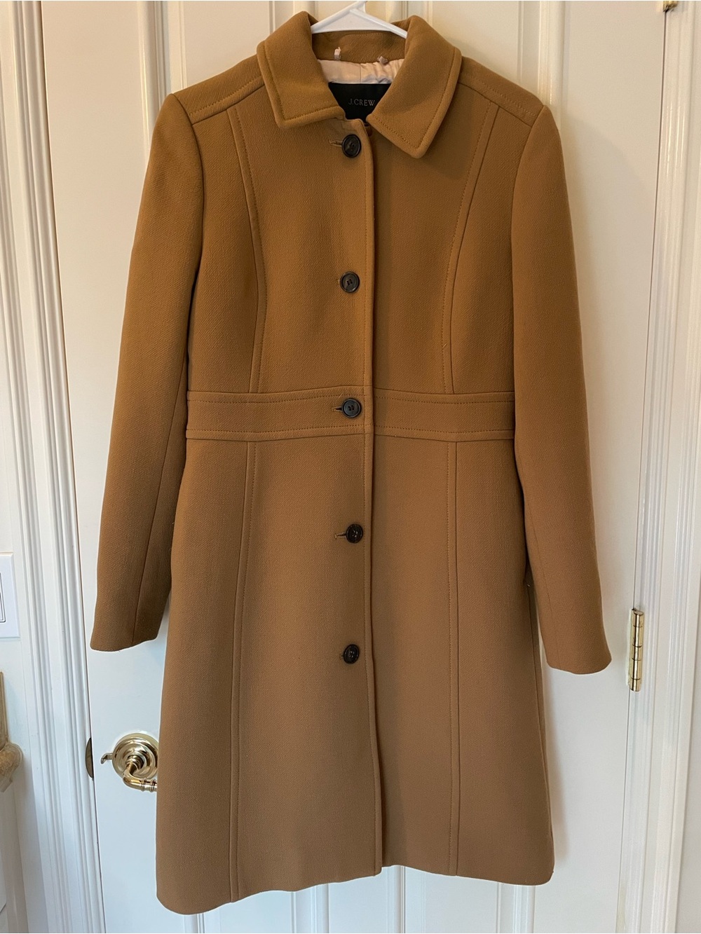 J. Crew Tailored Camel Single-Breasted Wool Coat